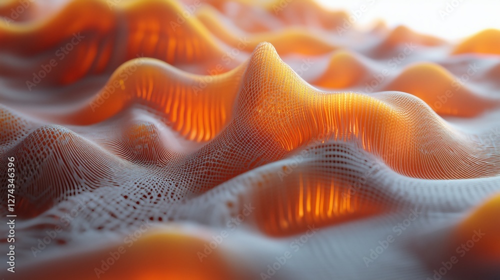 The abstract texture of flowing light and shadow