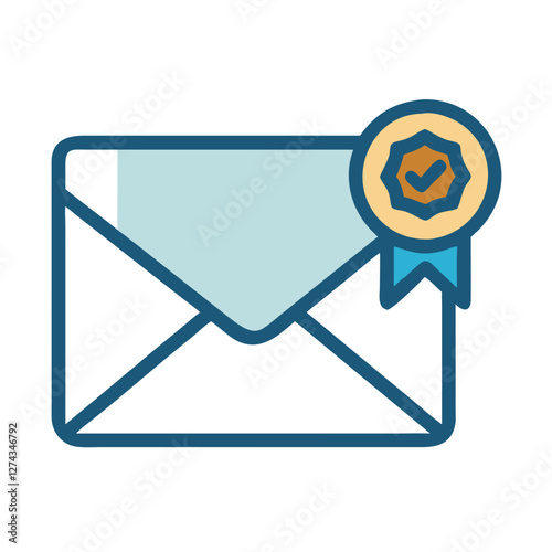 envelope with a seal icon design