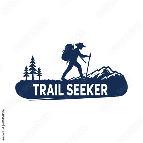 trail seeker silhouette vector design-Ultimate Guide to Hiking, Adventure, and Exploring Nature's Hidden Paths
