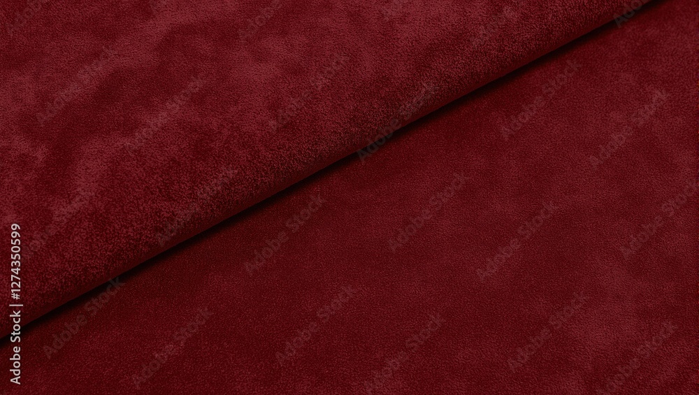 Fototapeta premium Luxurious burgundy suede fabric with velvety texture ideal for chic accessories and elegant interiors