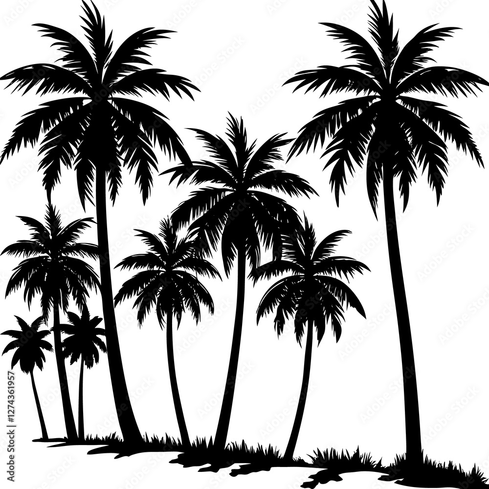 Fototapeta premium palm tree silhouette