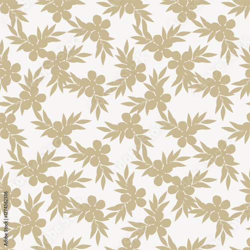 Cute feminine watercolor seamless pattern with wildflowers.hand drawn,