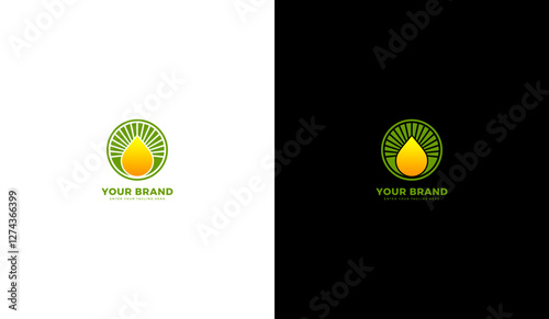 Palm oil brand logo. Palm oil icon