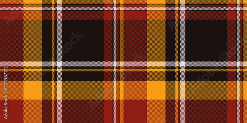 Contemporary pattern texture seamless, painting fabric tartan plaid. Girly check background vector textile in black and red colors.