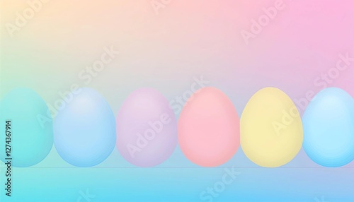 easter background with eggs - cheerful  colorful light background