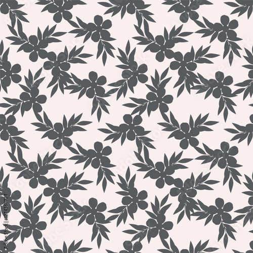 Cute feminine watercolor seamless pattern with wildflowers.hand drawn,