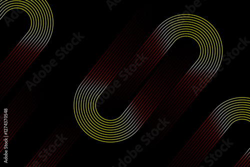 Abstract glowing wave lines on orange background. Dynamic wave pattern. Futuristic concept. Suit for banner, poster, cover, brochure, flyer, website. Vector illustration.