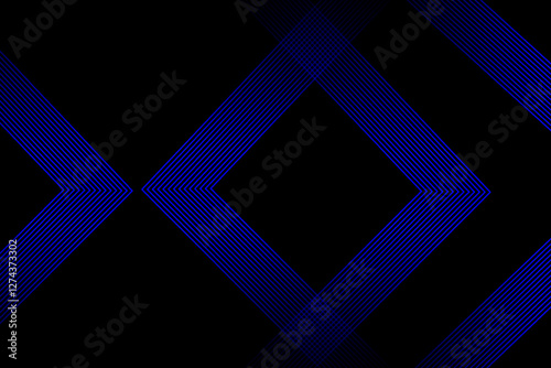 Abstract blue background. Geometric lines pattern. Shiny blue gradient lines. Futuristic technology graphic design. Suit for business, cover, header, wallpaper. Vector illustration.