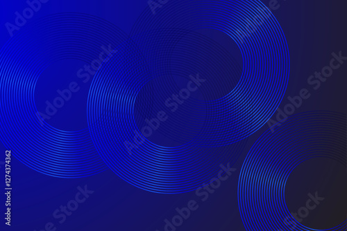 Abstract blue background. Geometric lines pattern. Shiny blue gradient lines. Futuristic technology graphic design. Suit for business, cover, header, wallpaper. Vector illustration.