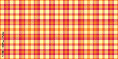 Wine texture pattern background, romantic fabric seamless plaid. Korean check tartan vector textile in red and orange colors.