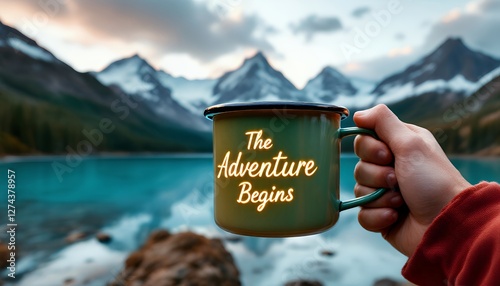 adventure-begins-mountain-lake-coffee-mug