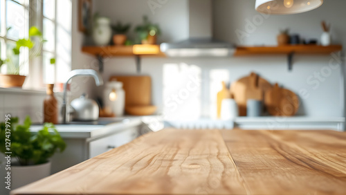 Clean and modern kitchen with a bright atmosphere, wooden countertops, and natural light, perfect for interior design inspiration and home decor ideas.