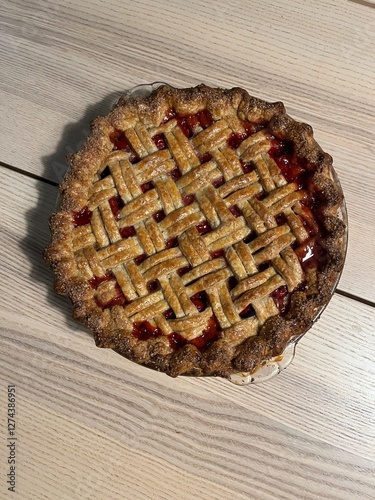 rhubarb home made pie 