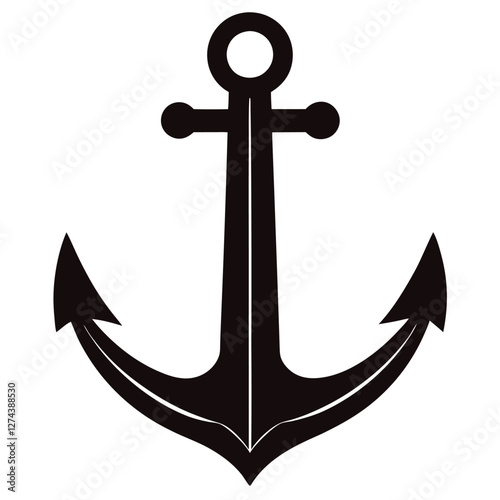 anchor on white  vector illustration