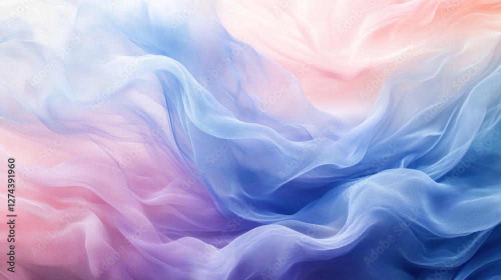 Obraz premium Soft flowing fabric in pastel colors creating a dreamy abstract background for artistic use