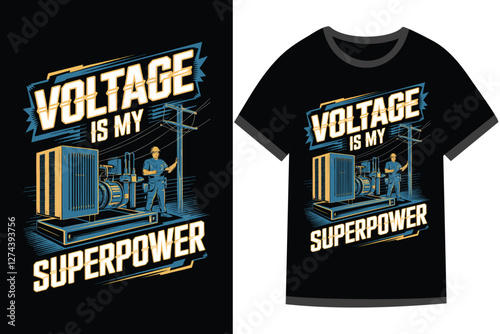 Vector illustration for Electrical Engineering t shirt design