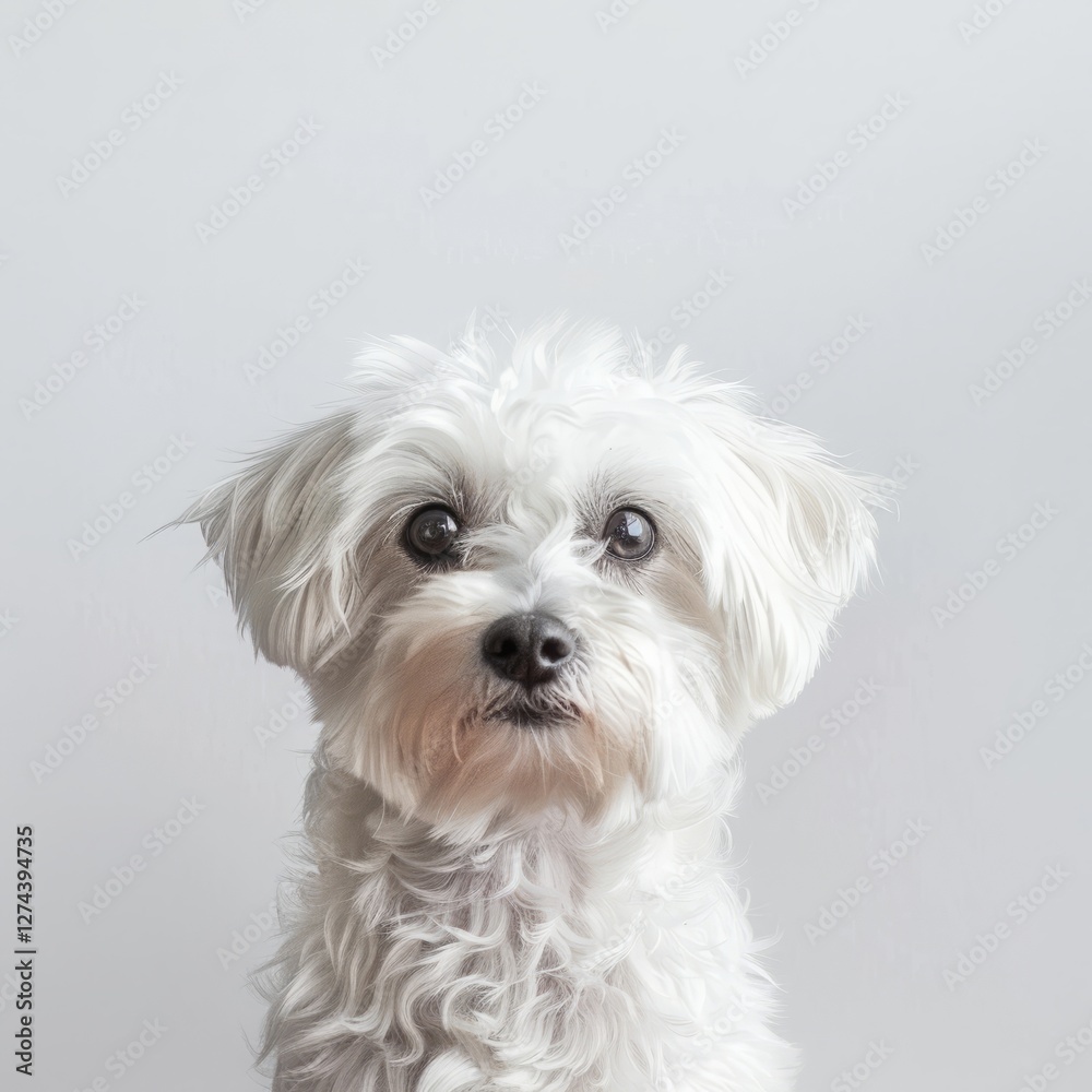 white dog on white background. white dog on white background.