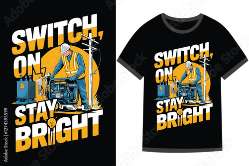 Vector illustration for Electrical Engineering t shirt design