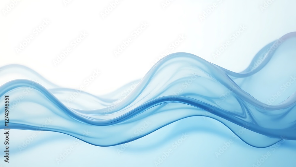 Fototapeta premium Translucent glass effect with a serene gradient background. Generative Ai.