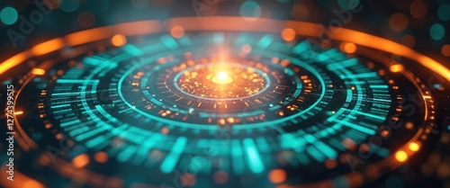 Close-up of wireless energy transfer device, powering gadgets without cables. Electromagnetic induction transmits power through resonance coupling circuit. Futuristic tech charges devices at distance