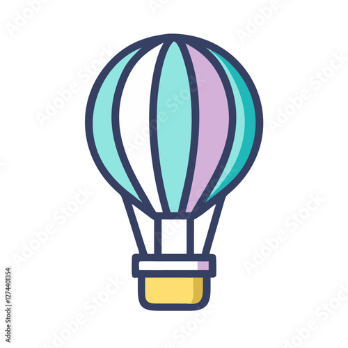 hot air balloon icon design