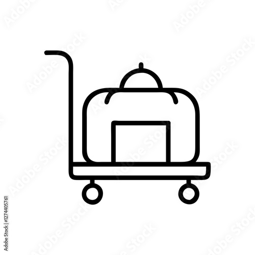 hotel trolley icon design