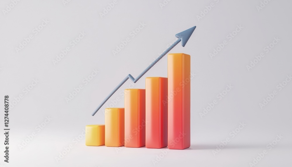Increasing business growth metrics office setting infographic minimalist background data visualization concept Increasing business growth metrics office setting infographic minimalist background data visualization concept