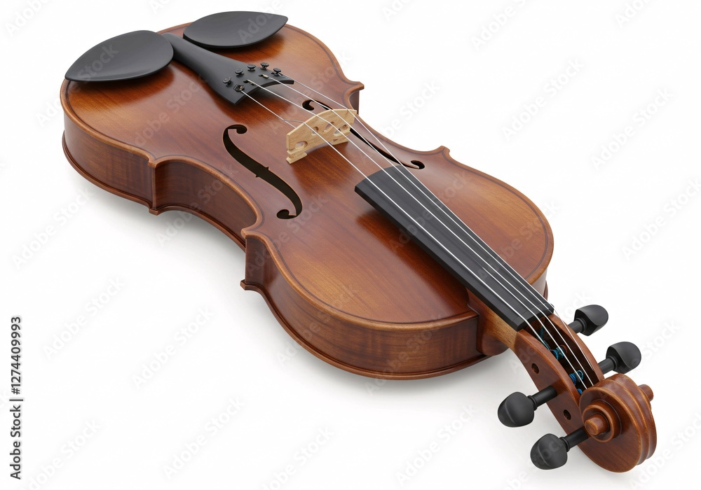 Fototapeta premium Violin isolated on white