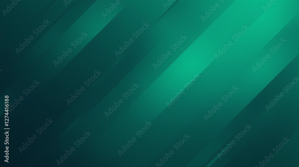 Obraz premium The image displays a gradient of deep green hues with diagonal lines creating a modern, abstract design.