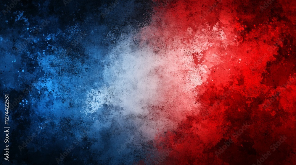 Obraz premium Abstract Red and Blue Grunge Texture Background Dramatic Color Splash Design High Resolution
