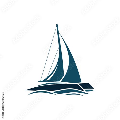 Sailing Boat Logo – Nautical Vector Illustration