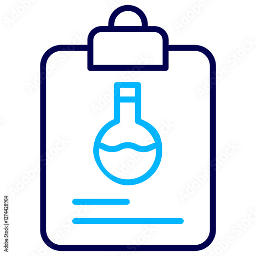Notes flask Outline Color icon