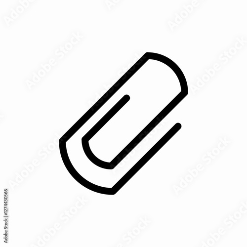 Paper clip attachment icon vector sign