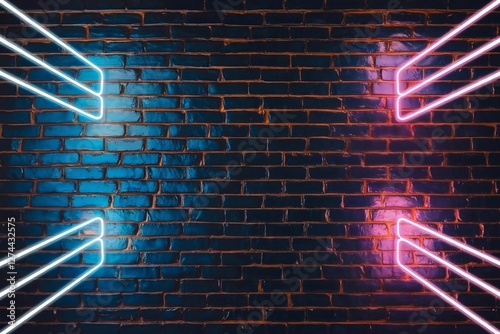 modern double colorful futuristic neon background