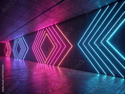 modern double colorful futuristic neon background