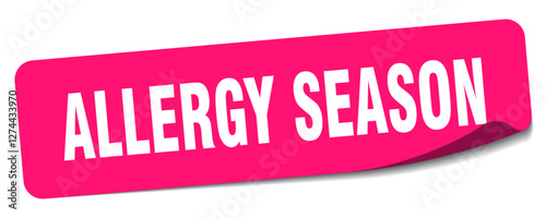 allergy season sticker. allergy season label