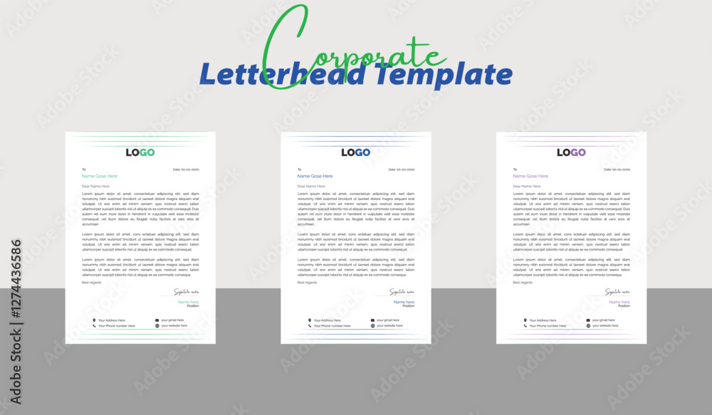 Obraz premium Simple & Stylish Letterhead Template | Branding & Stationery