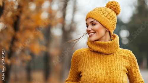 Pregnant woman walking in autumn nature maternity health guidance scenic landscape empowering journey photo