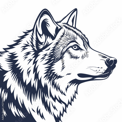 husky dog vector illustration
