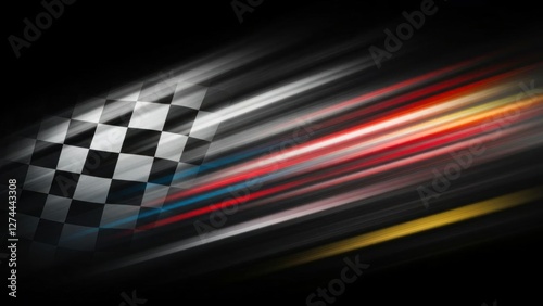 An abstract representation of speed and racing excitement.