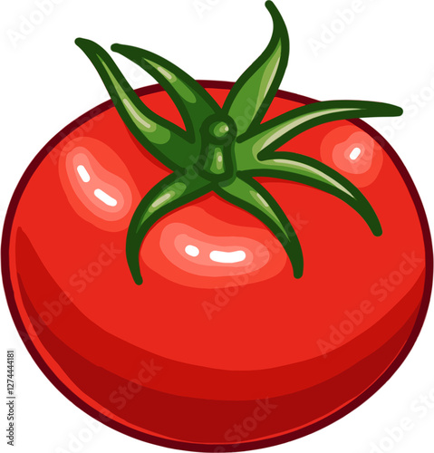 Red tomato vegetable food, Fresh Tomato Vector, sliced, slices, healthy, tomato, vegetarian, illustration