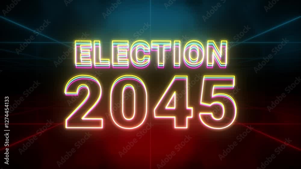 2045 election animation retro background 2045 election animation retro background