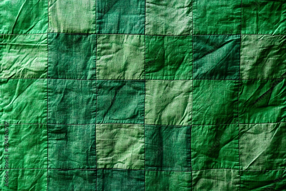 Obraz premium green quilted backrest of the sofa