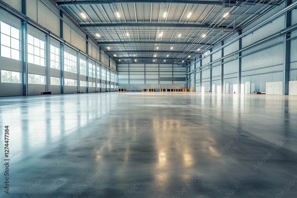 concrete floor in a warehouse concrete floor in a warehouse