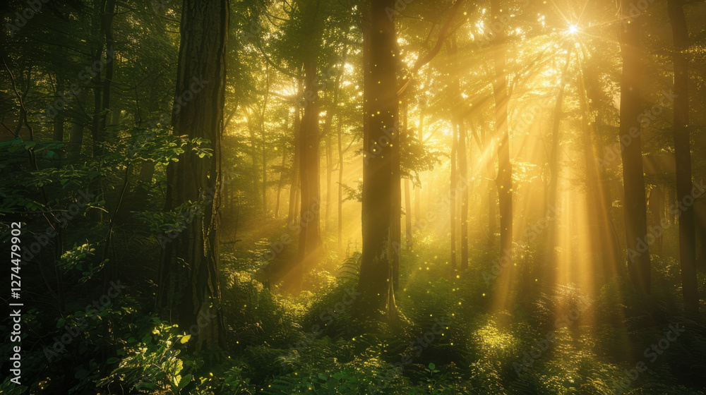 sunlight in the forest sunlight in the forest