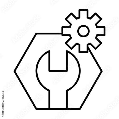 Maintenace Vector Line Icon Design