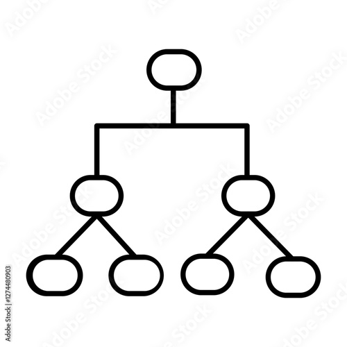 Reorganize Vector Line Icon Design