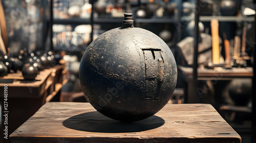 Cannonball: A heavy, spherical cast iron projectile once used in artillery for damage during battles and sieges