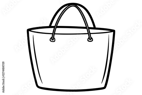 Large Size Minimalist Tote Bag Vector Art