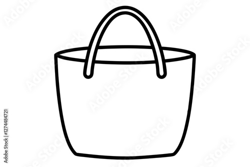 Large Size Minimalist Tote Bag Vector Art